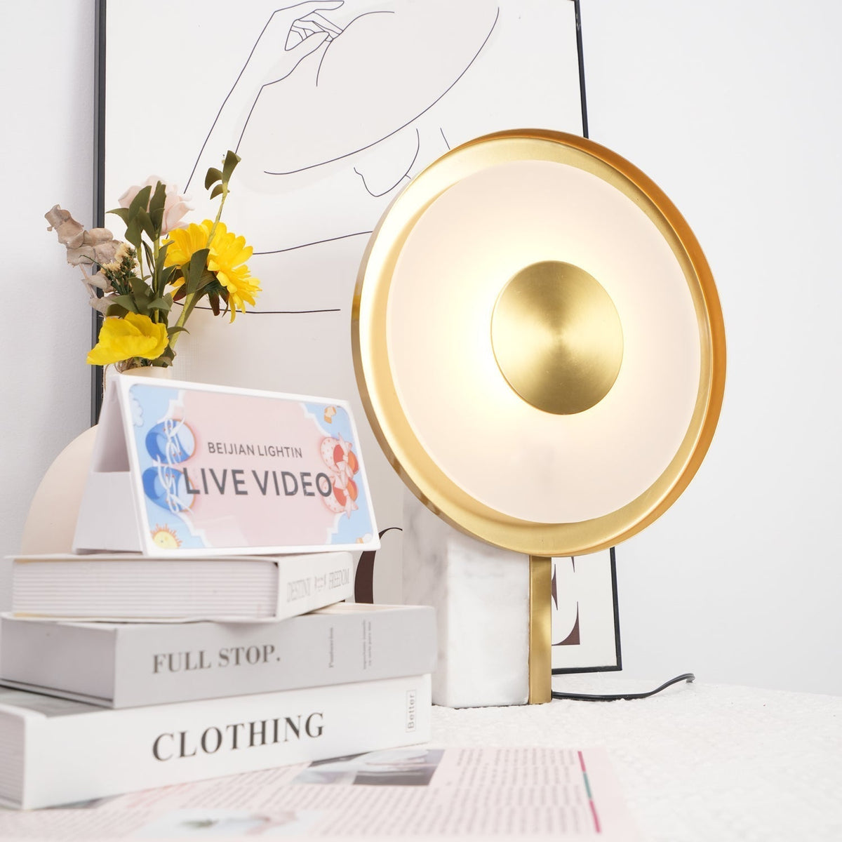 Tessain marmeren minimalistische tafellamp