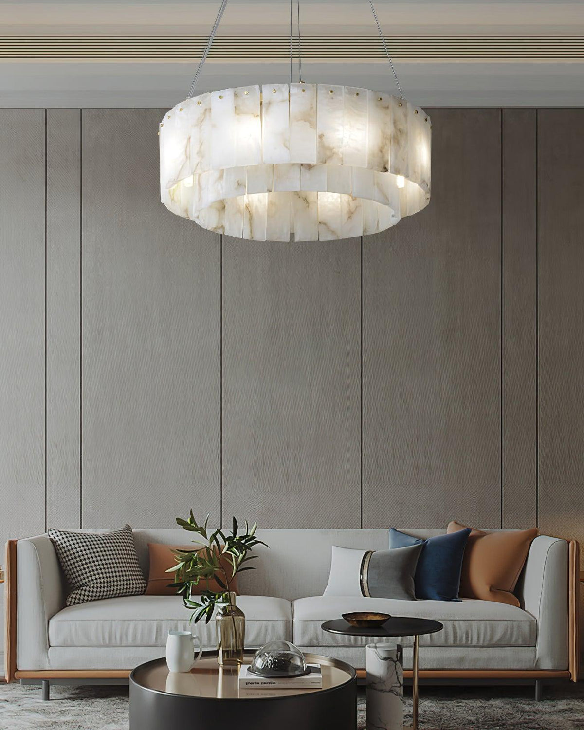 Dovin hanglamp van albast