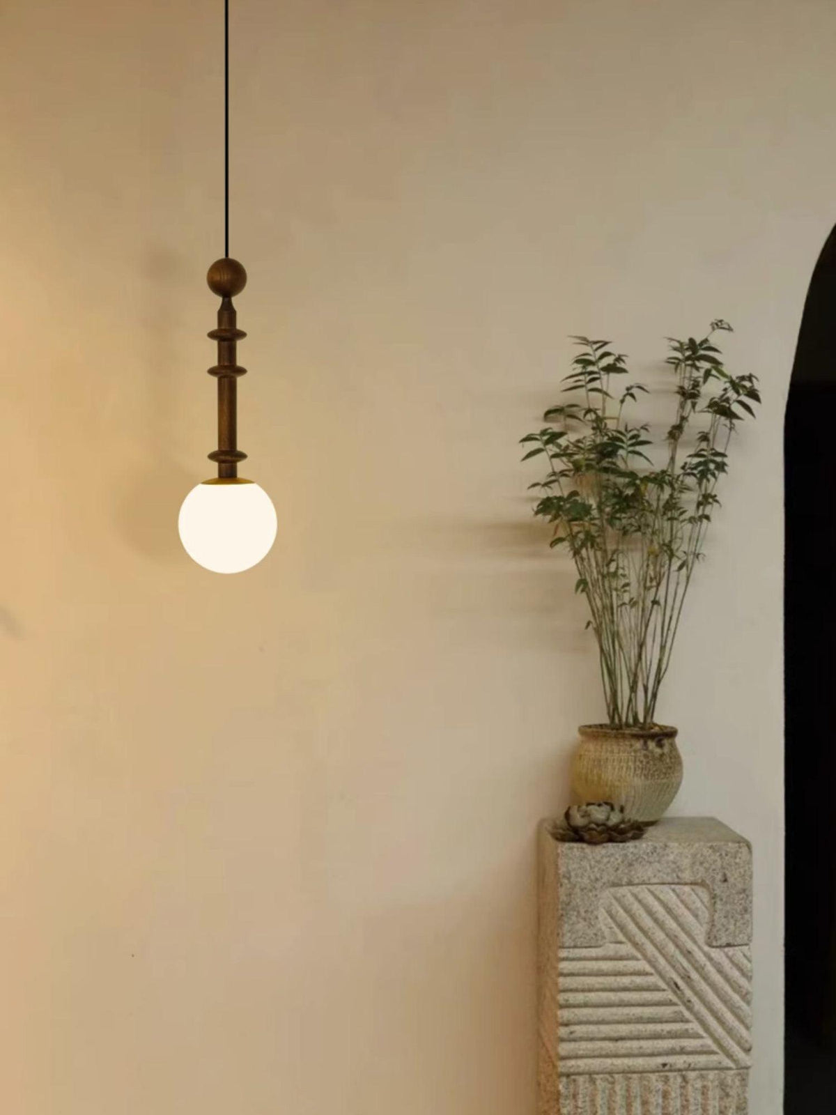 Barvel houten industriële hanglamp