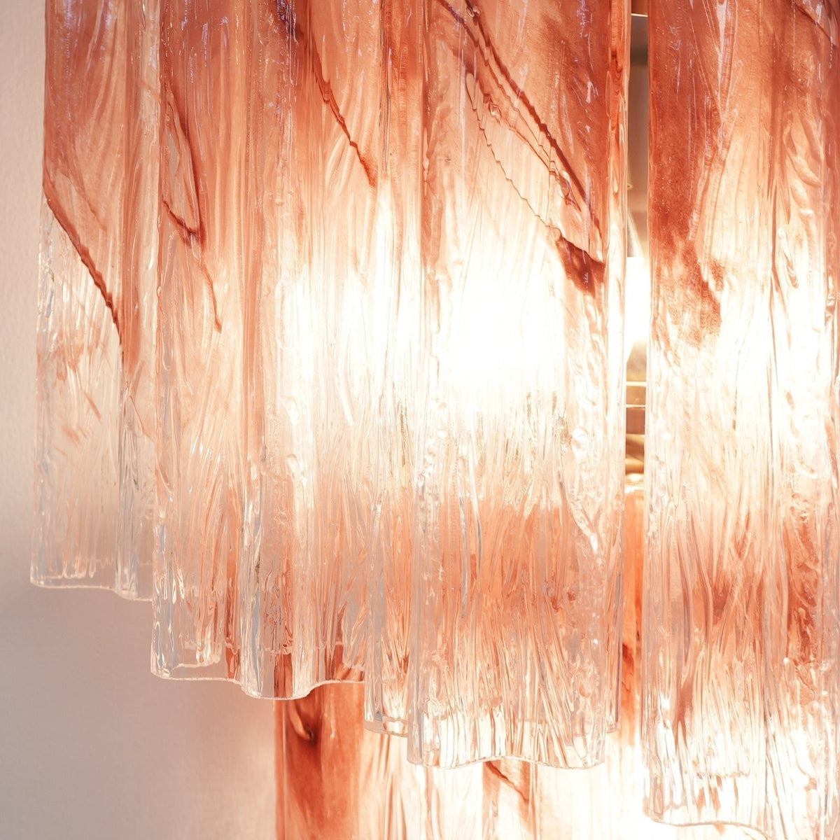 Lioreeria wandlamp Roze Glasbladen Romantisch Waterverf