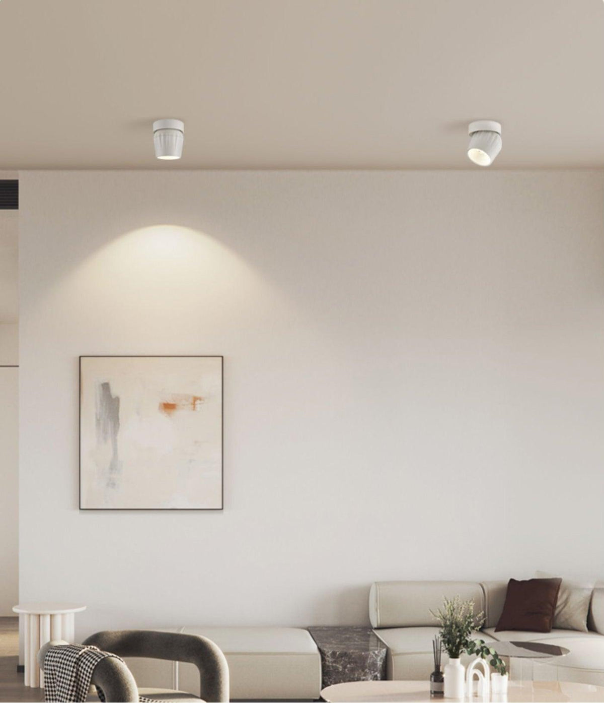 Keveny plafondspot aluminium geribbel draaibaar minimalistisch