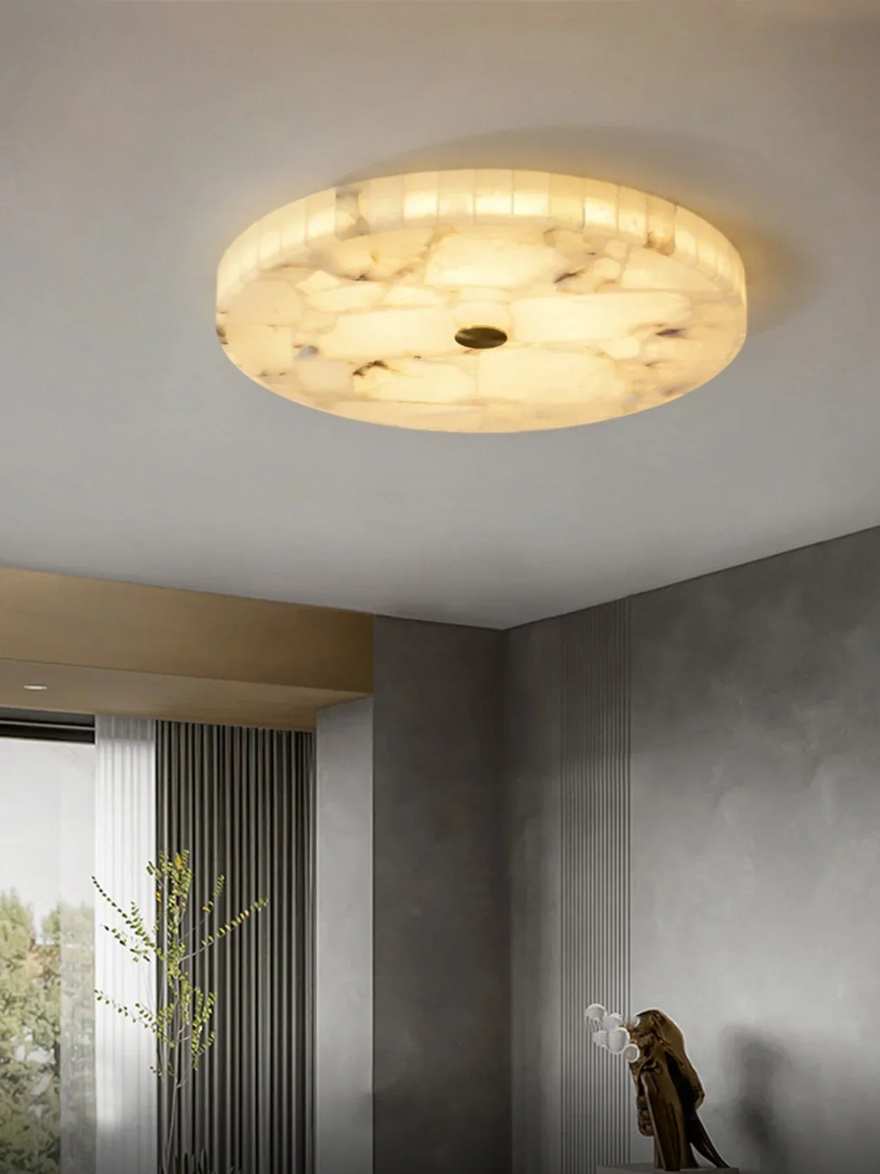 Byers Modern Minimalisme LED Ronde Metaal Hars Plafondlamp Slaapkamer Eetkamer