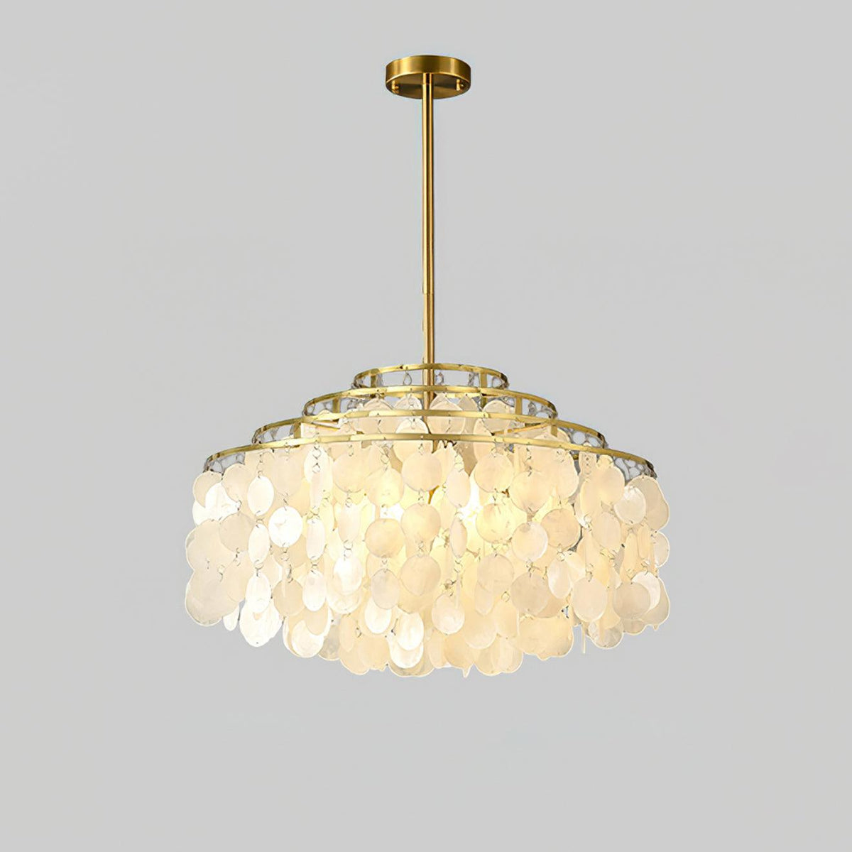 Vana hanglamp ronde schelp chroom