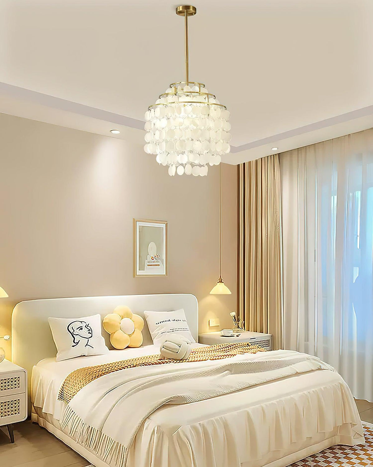 Vana hanglamp ronde schelp chroom