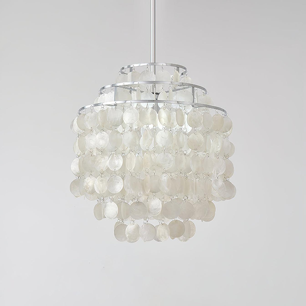 Vana hanglamp ronde schelp chroom