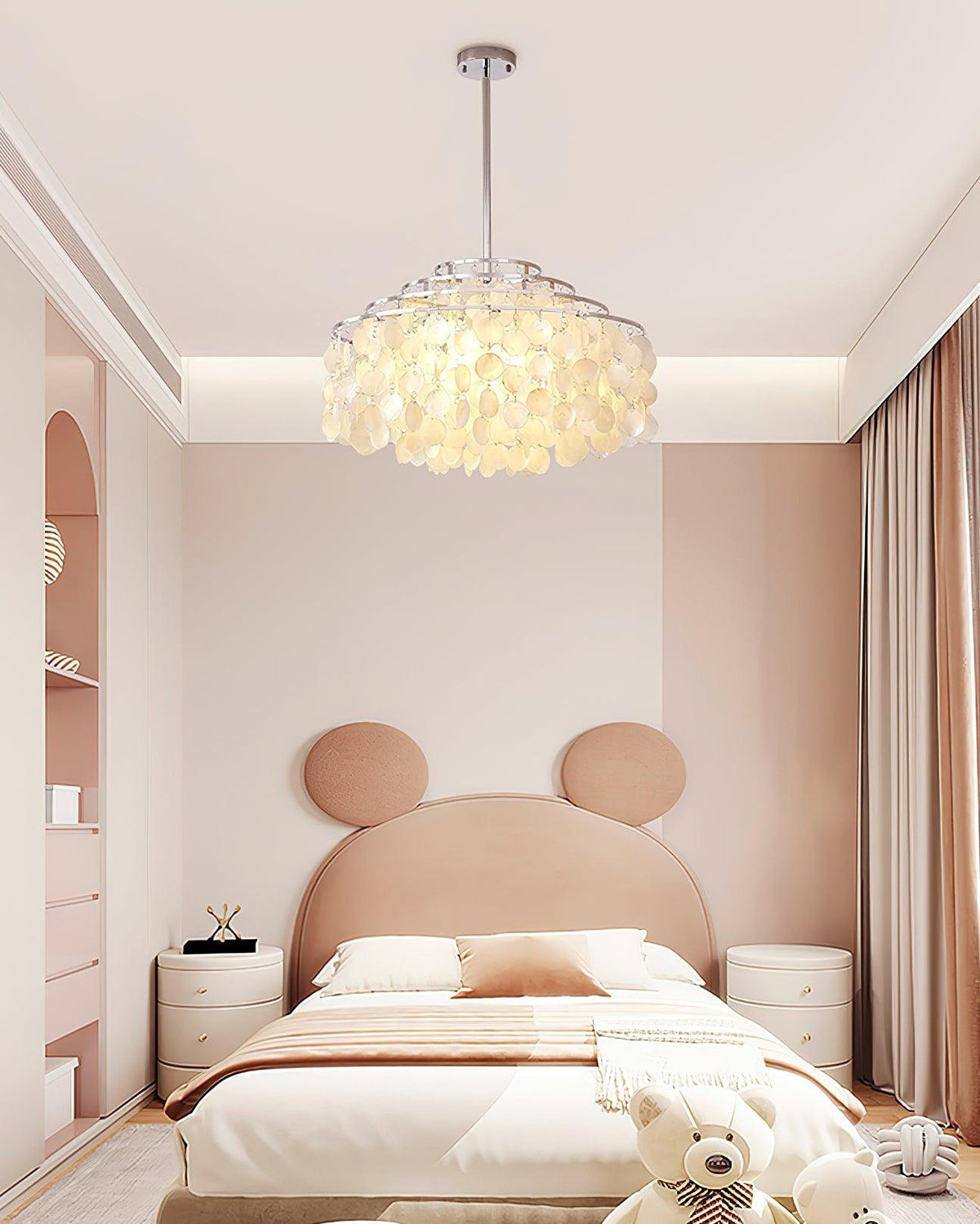 Vana hanglamp ronde schelp chroom