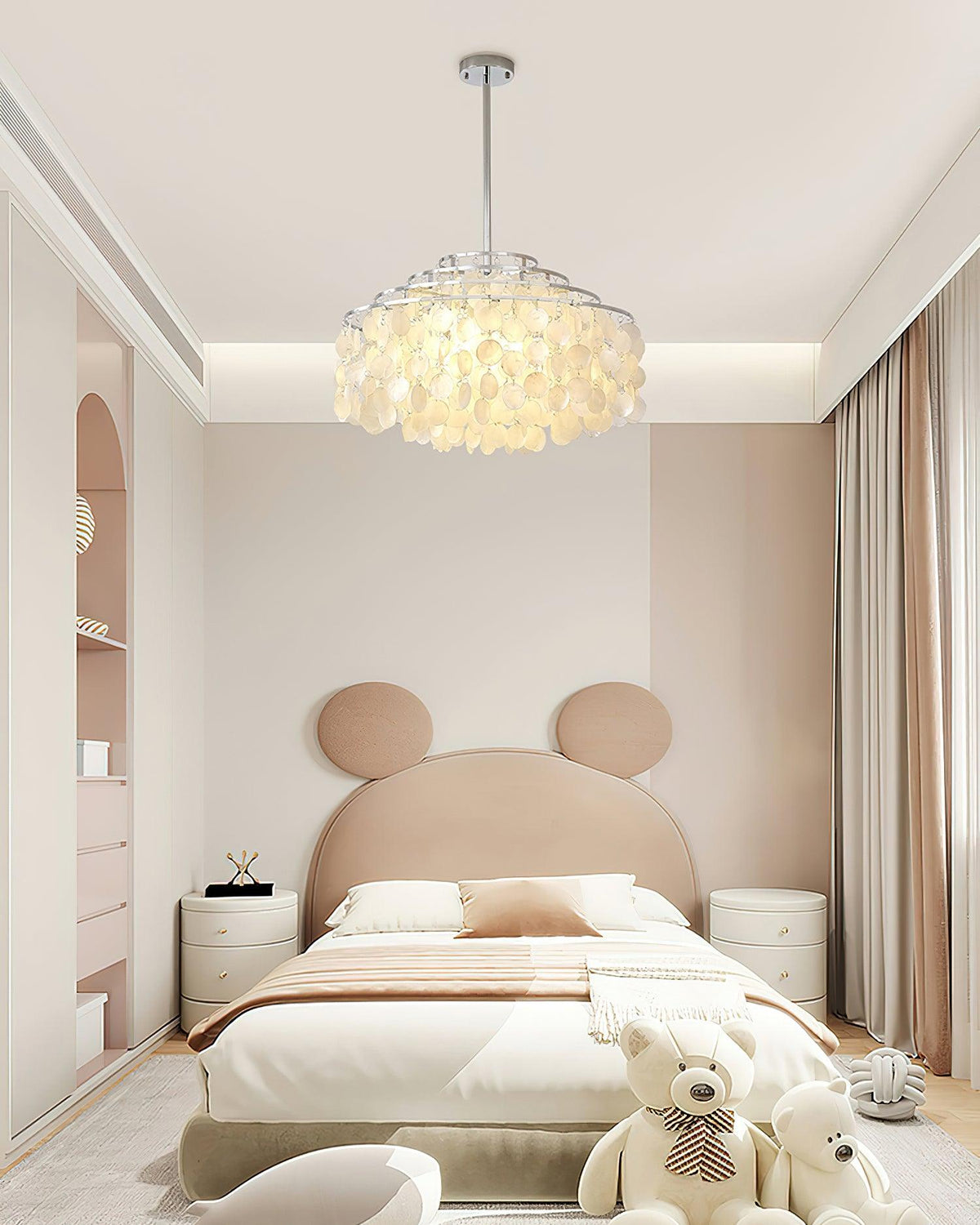 Vana hanglamp ronde schelp chroom