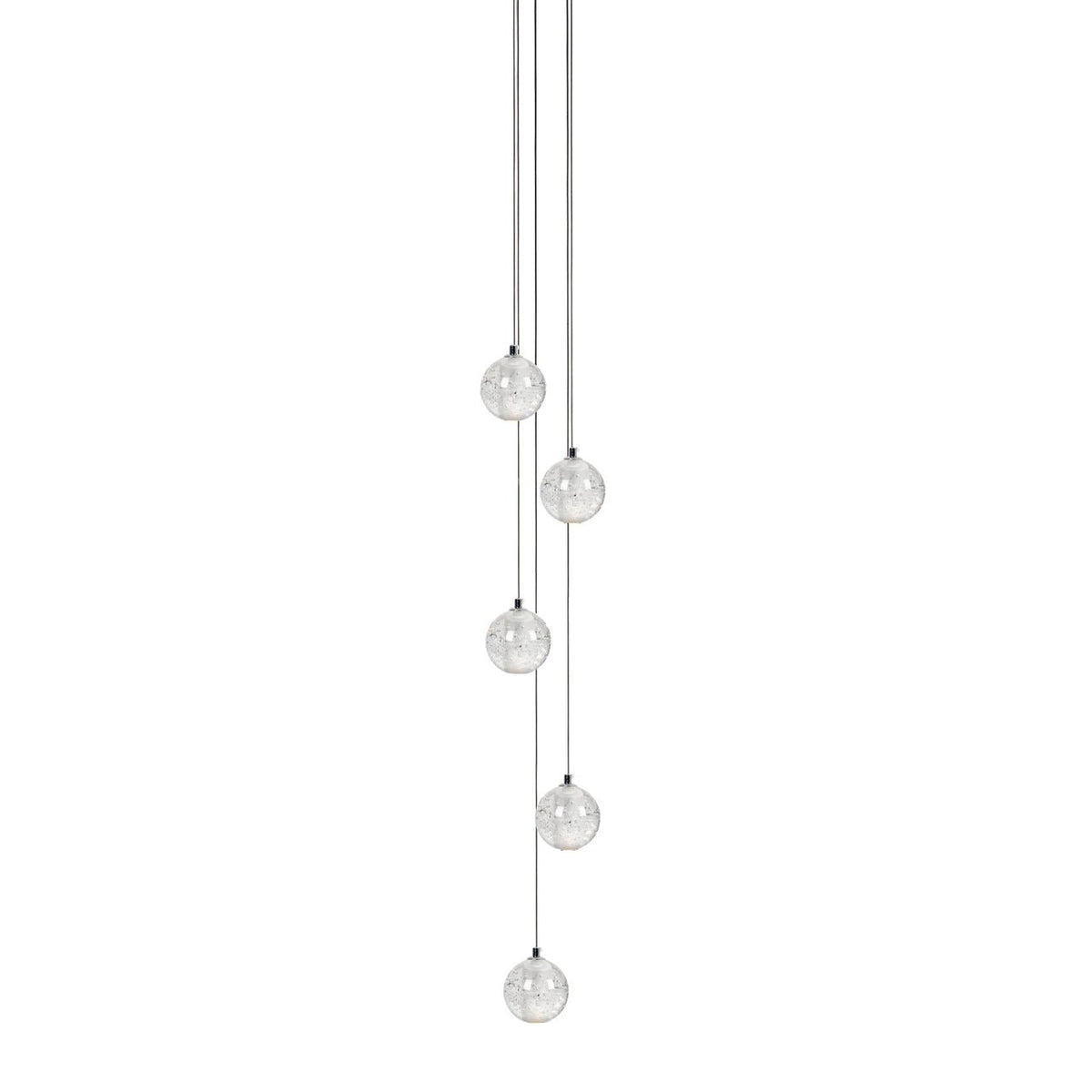 Kristallen bolcluster hanglamp
