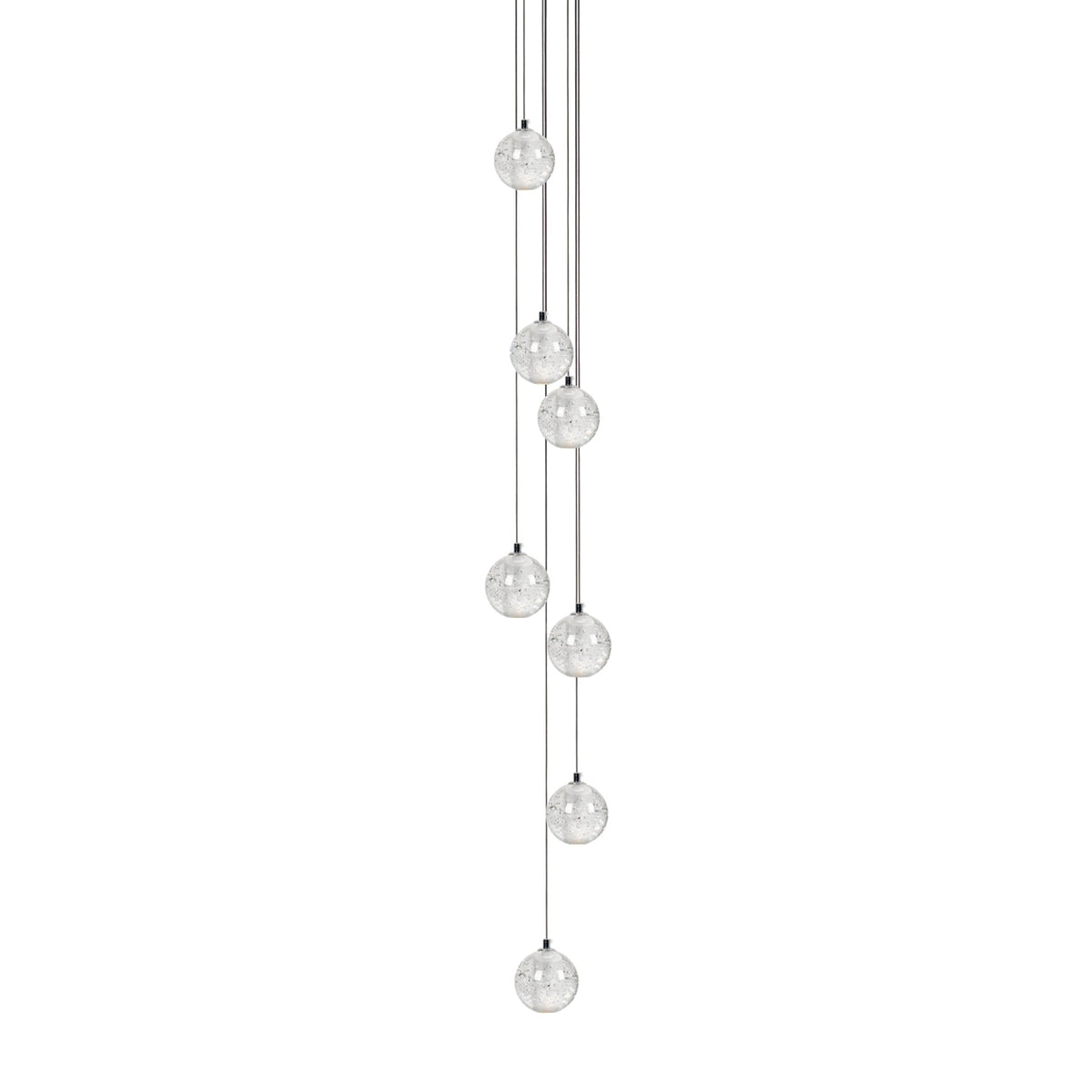 Kristallen bolcluster hanglamp