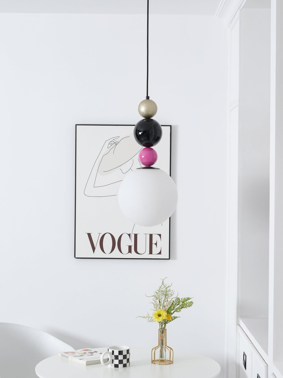 Eshaisra Noordse kunst ronde ballen stapelende glas hanglamp
