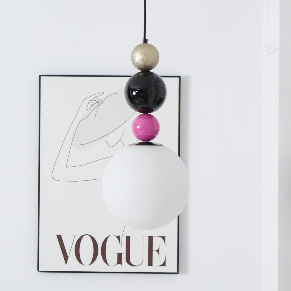Eshaisra Noordse kunst ronde ballen stapelende glas hanglamp