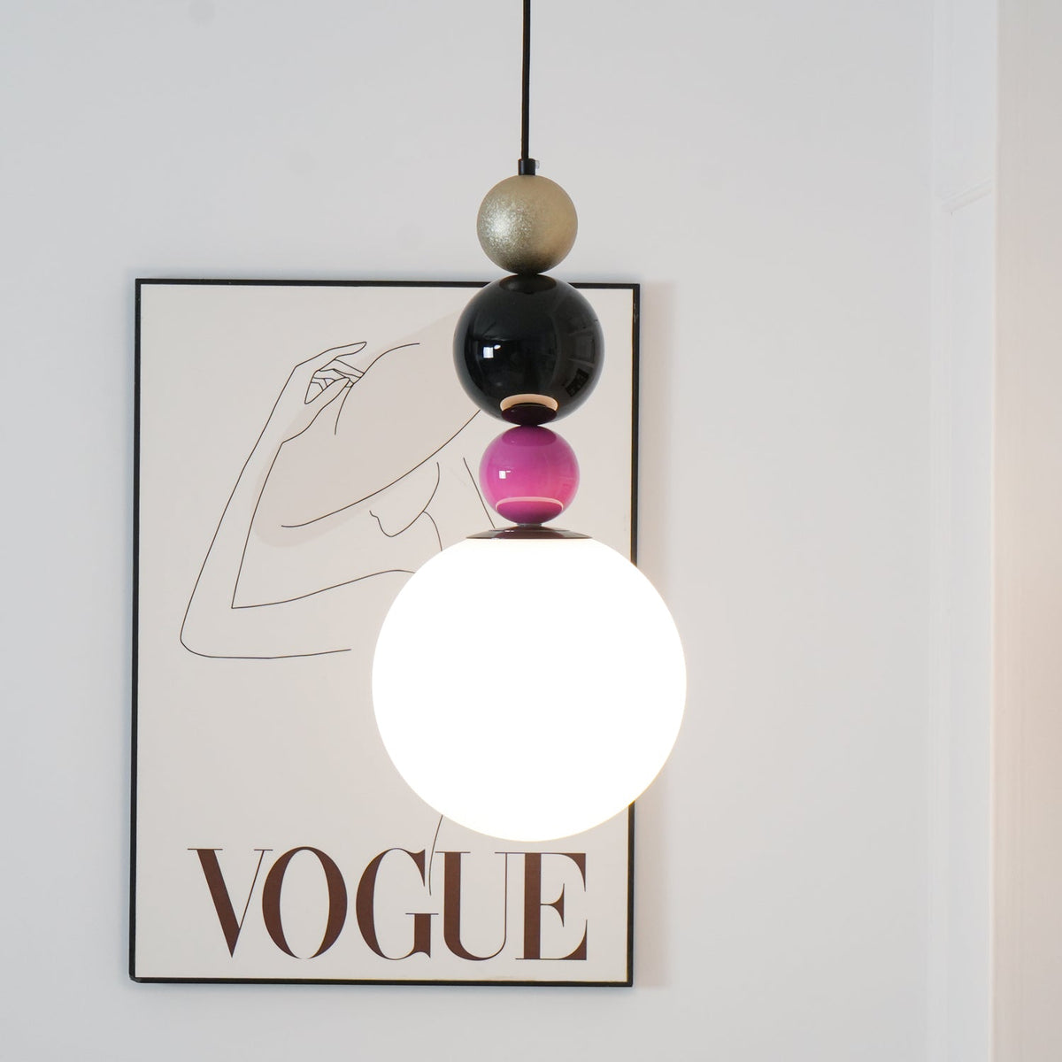 Eshaisra Noordse kunst ronde ballen stapelende glas hanglamp
