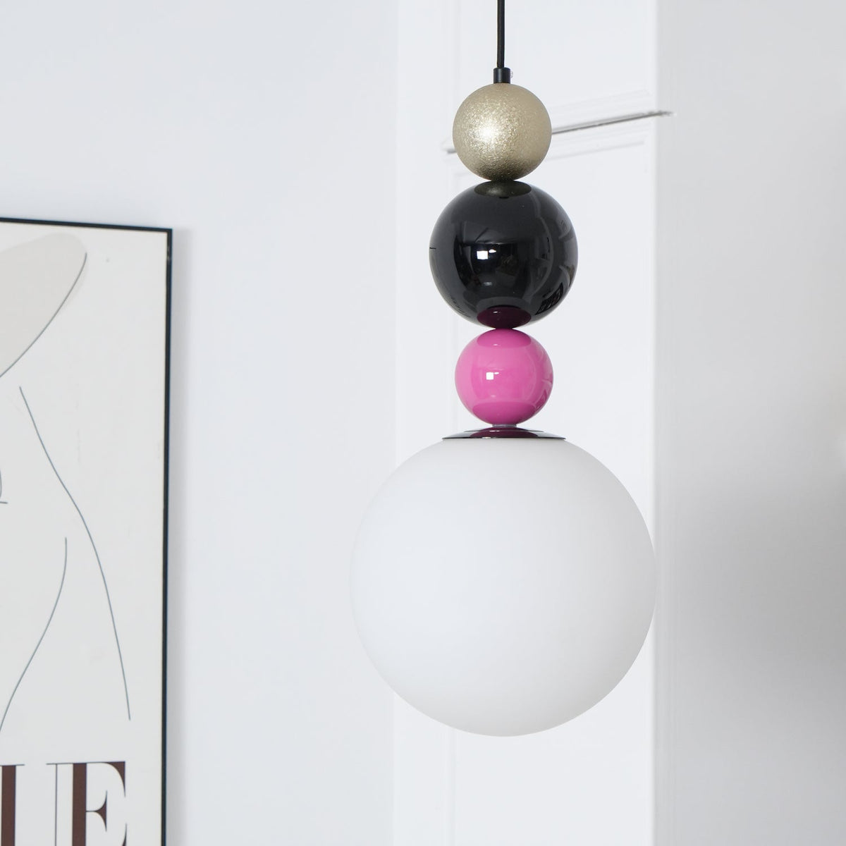 Eshaisra Noordse kunst ronde ballen stapelende glas hanglamp
