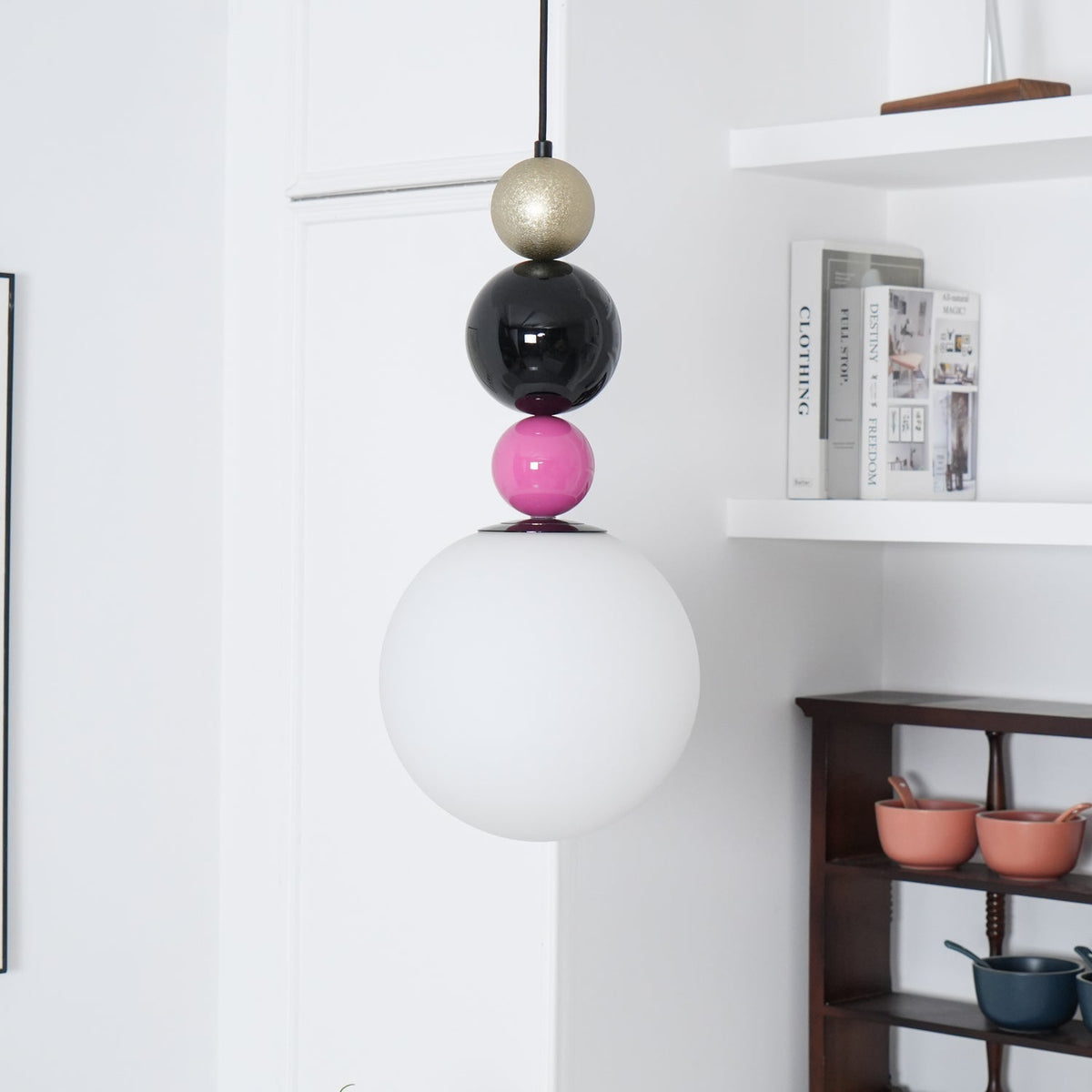 Eshaisra Noordse kunst ronde ballen stapelende glas hanglamp