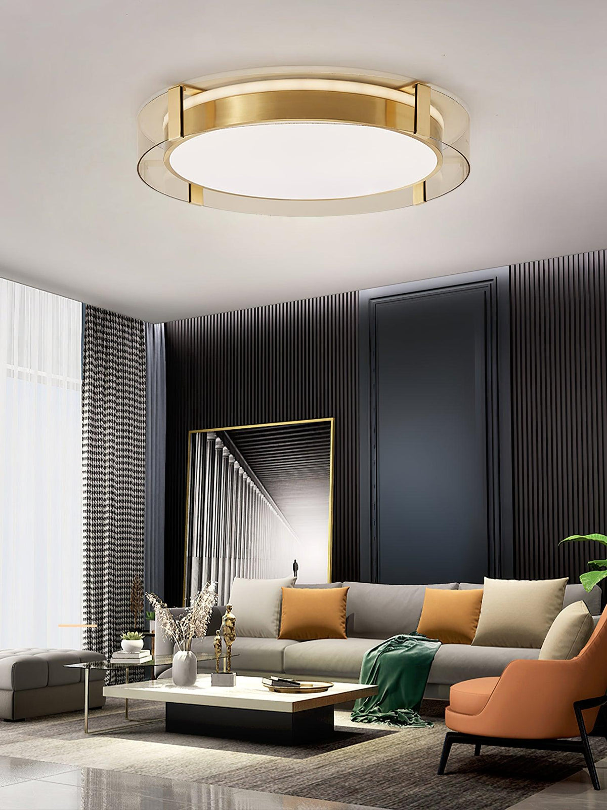 Erliris ronde plafondlamp met laag profiel