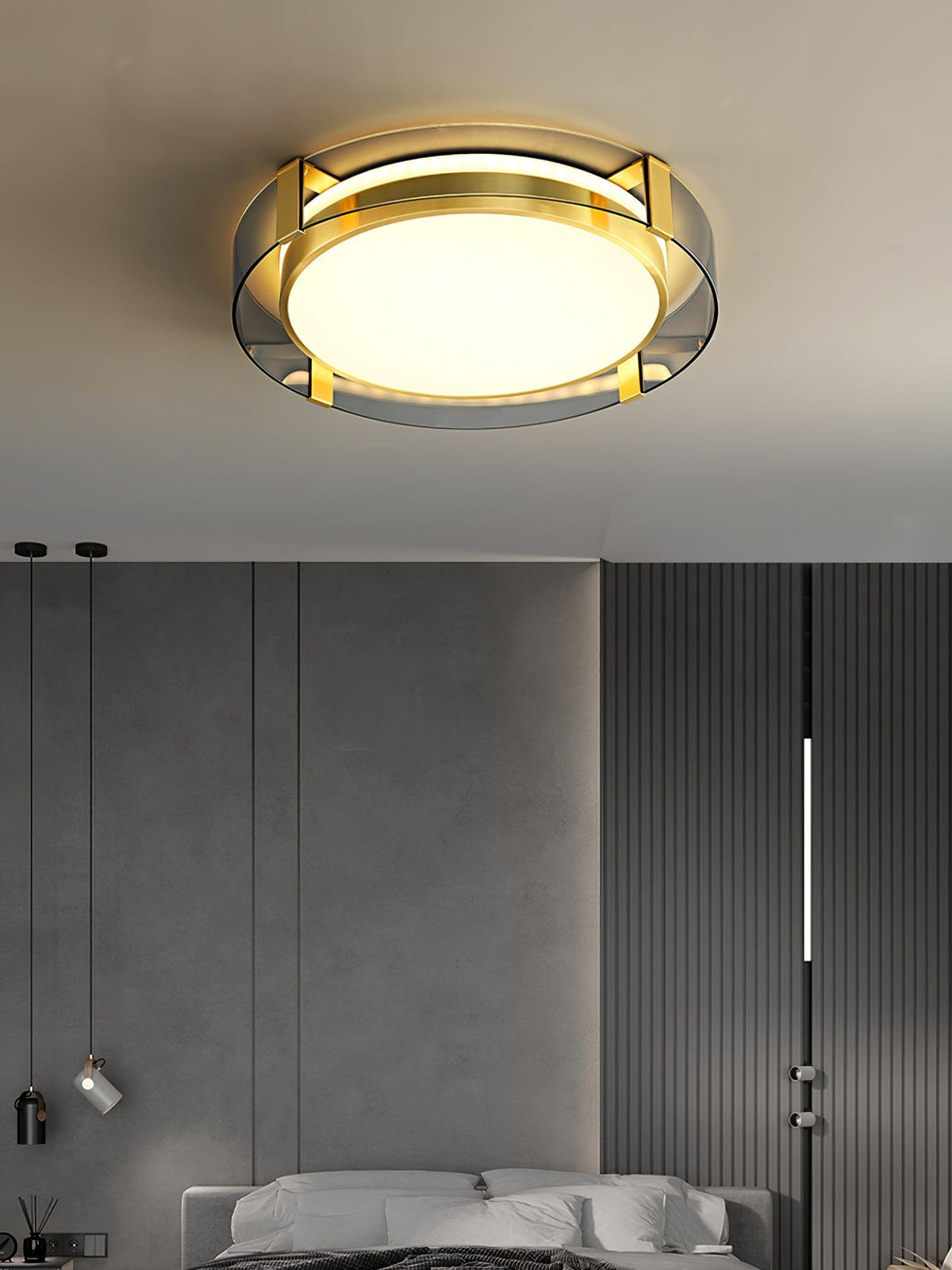 Erliris ronde plafondlamp met laag profiel