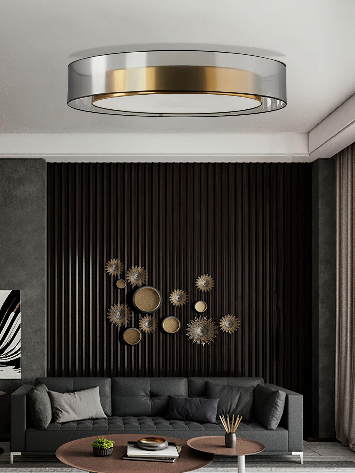 Erliris ronde plafondlamp met laag profiel
