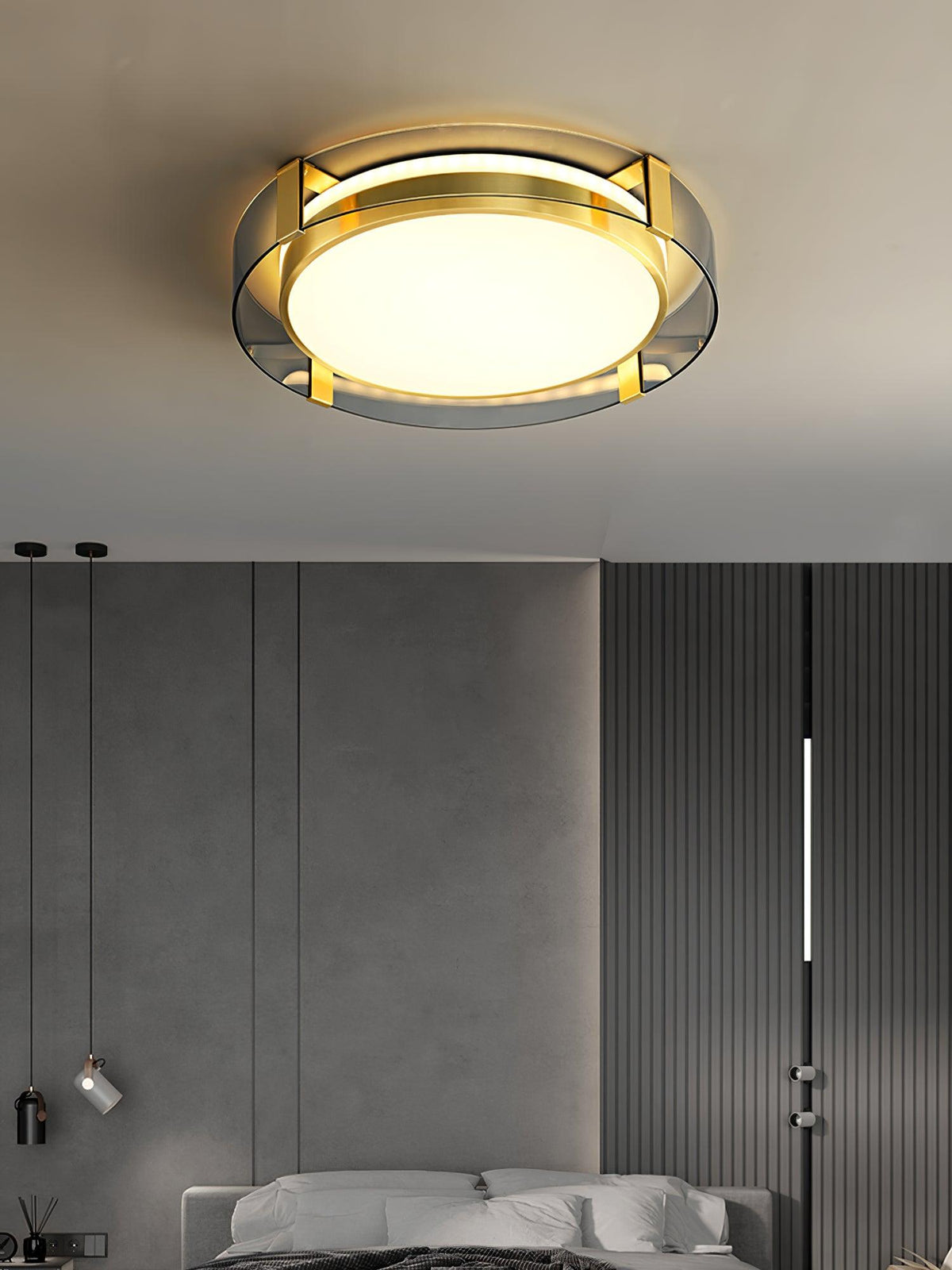 Erliris ronde plafondlamp met laag profiel