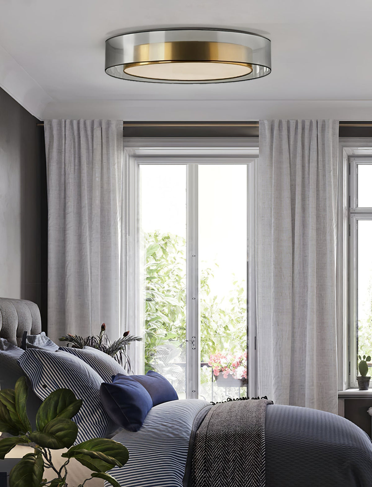 Erliris ronde plafondlamp met laag profiel