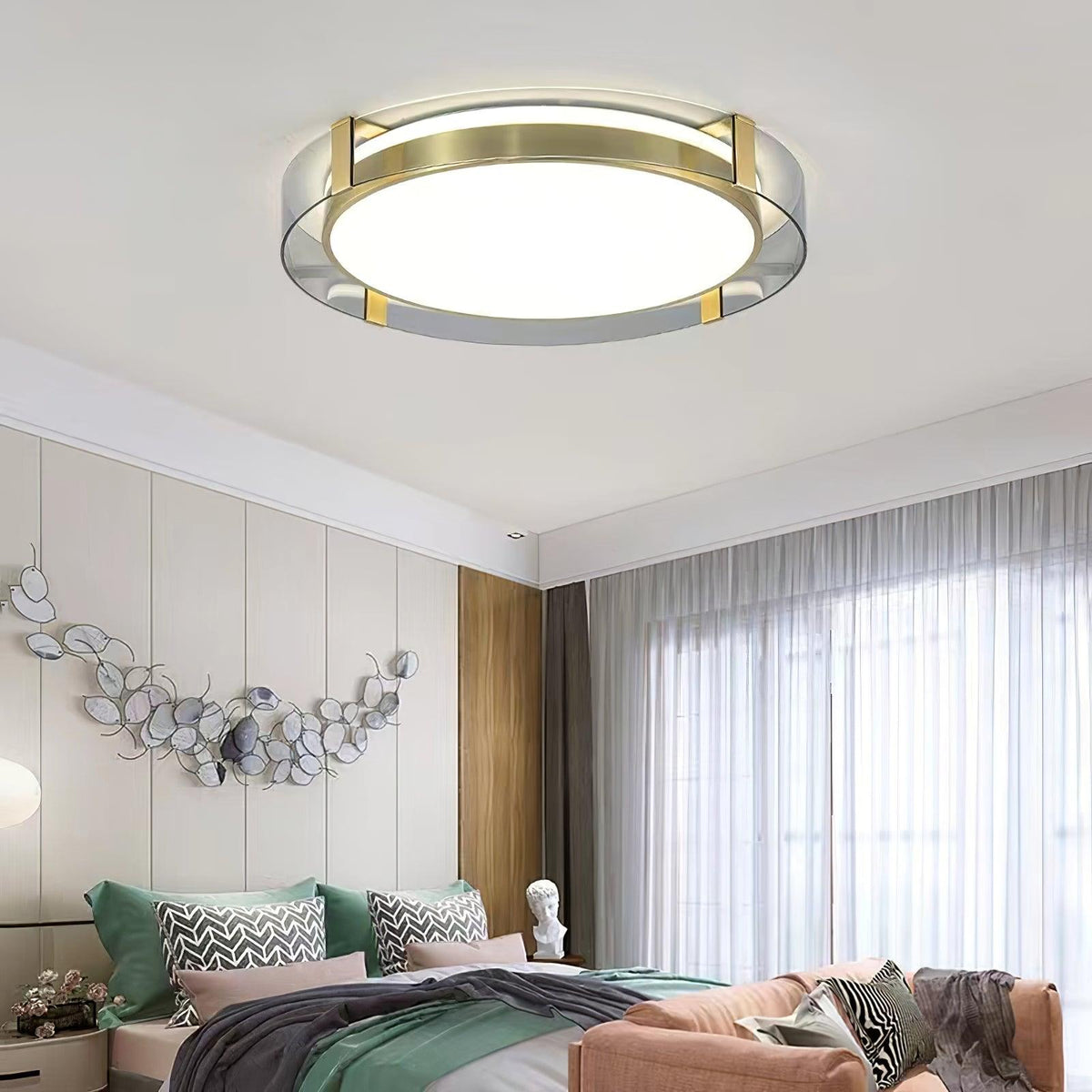 Erliris ronde plafondlamp met laag profiel