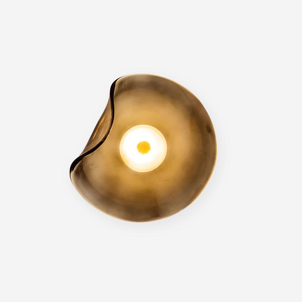 Kira wandlamp met amberkleurig glas
