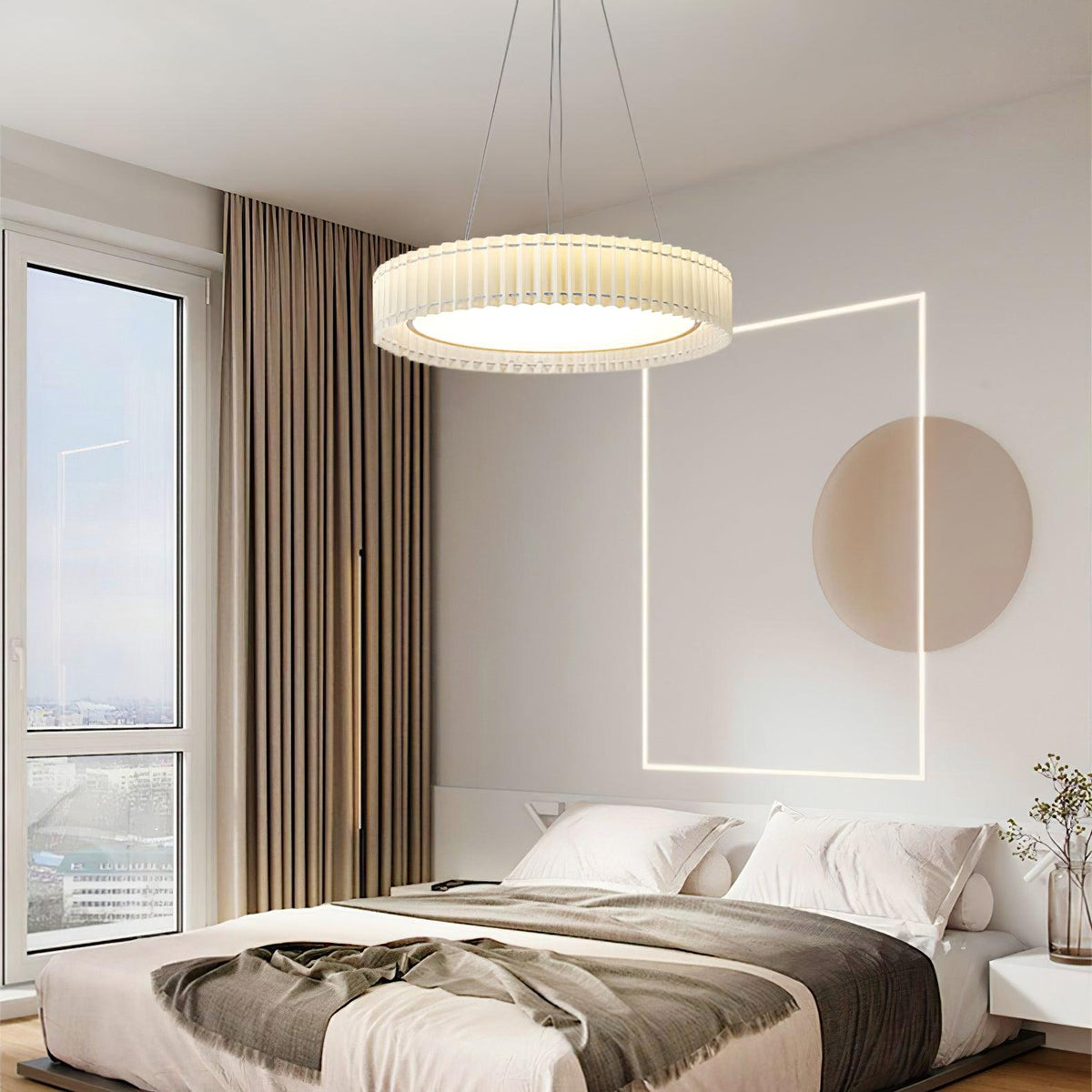 Cudo Cozy hanglamp met stoffen goudkleurige afwerking