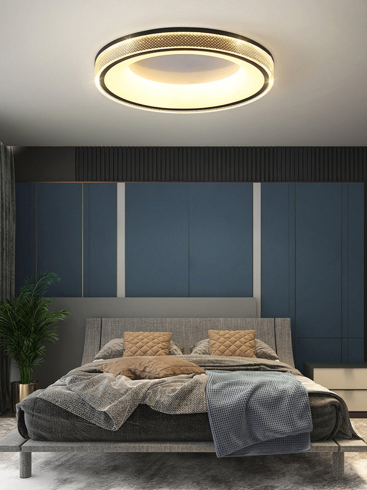 Liroxen plafondlamp ronde vorm ingezonken midden minimalistisch warm