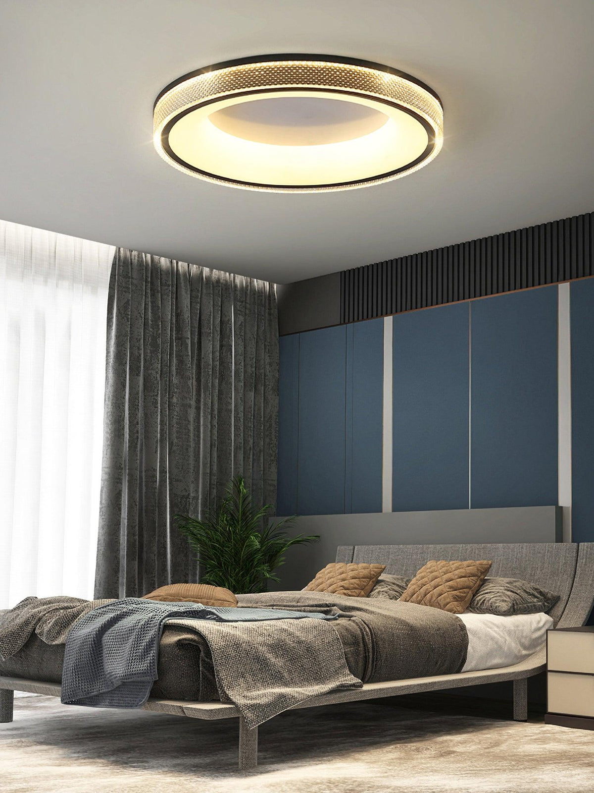 Liroxen plafondlamp ronde vorm ingezonken midden minimalistisch warm