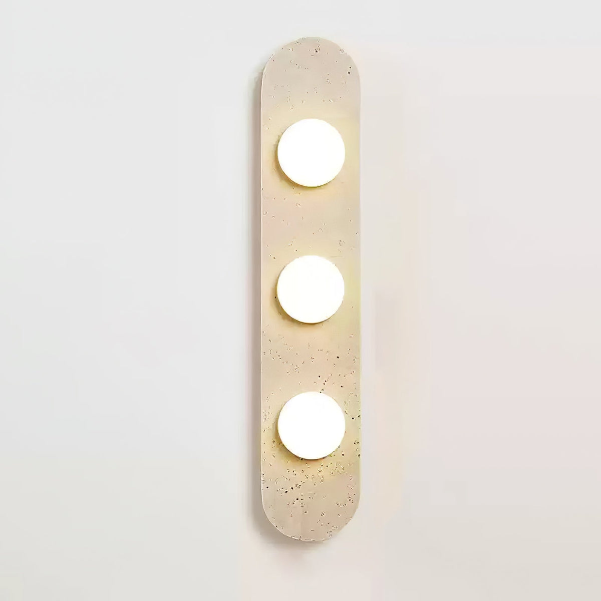 Zasoliel wandlamp met minimalistisch ontwerp in geel travertin