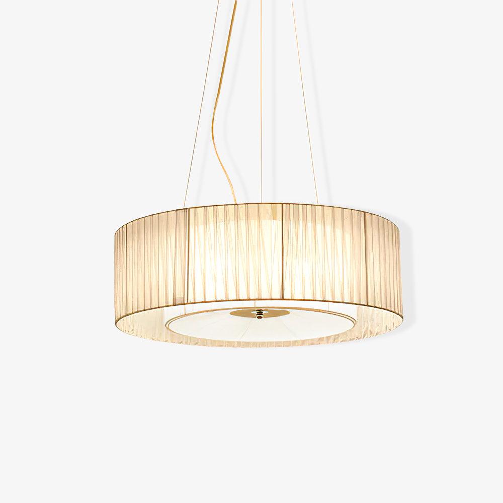 Leo Moderne hanglamp van beige en chroom