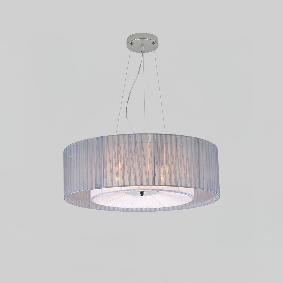 Leo Moderne hanglamp van beige en chroom
