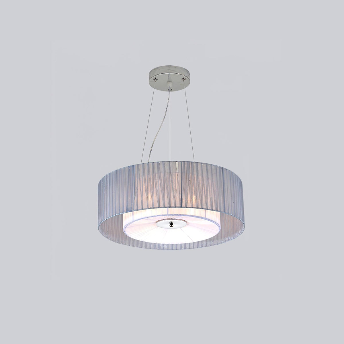 Leo Moderne hanglamp van beige en chroom