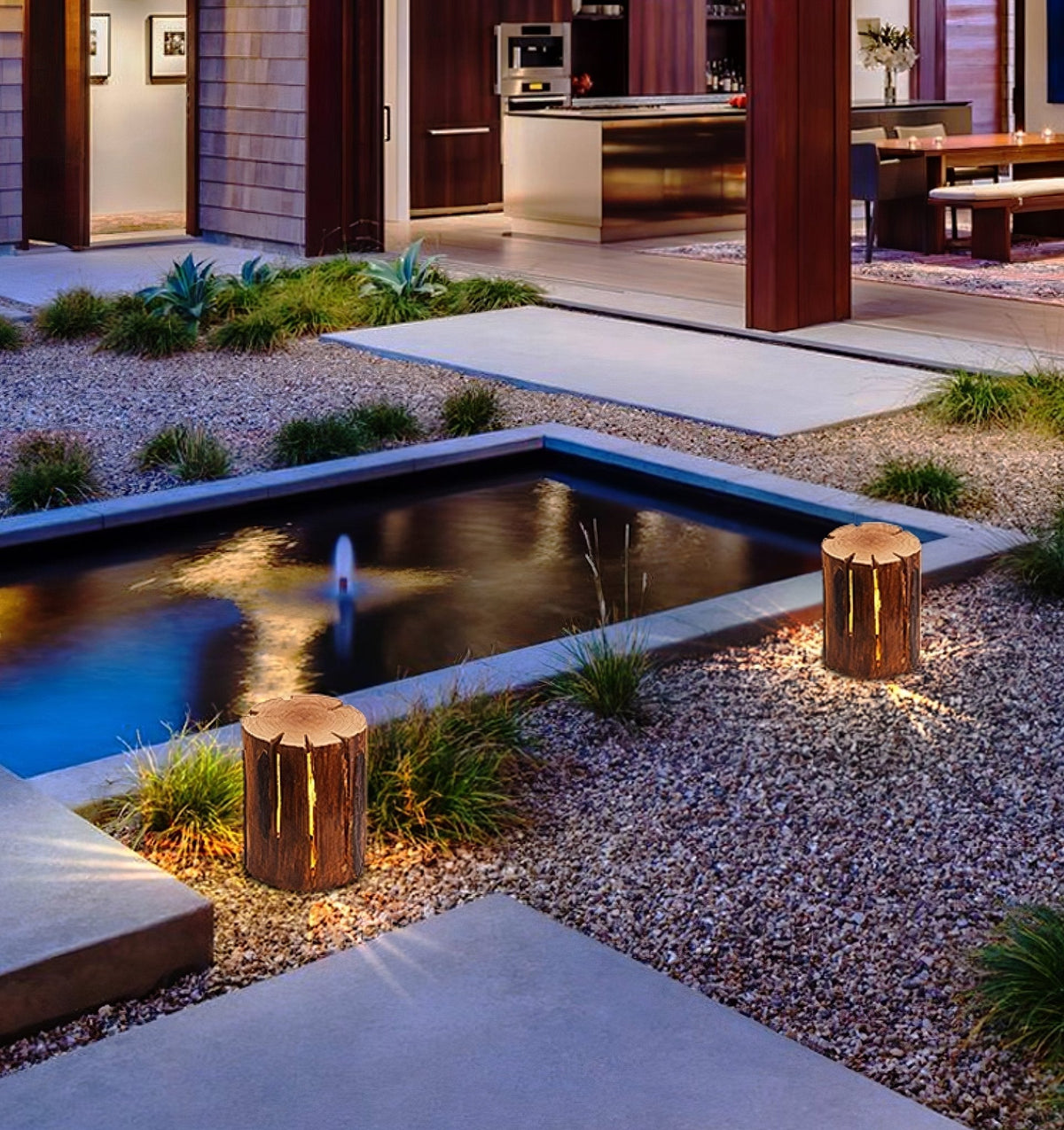 Lemn Log Outdoor LED Licht