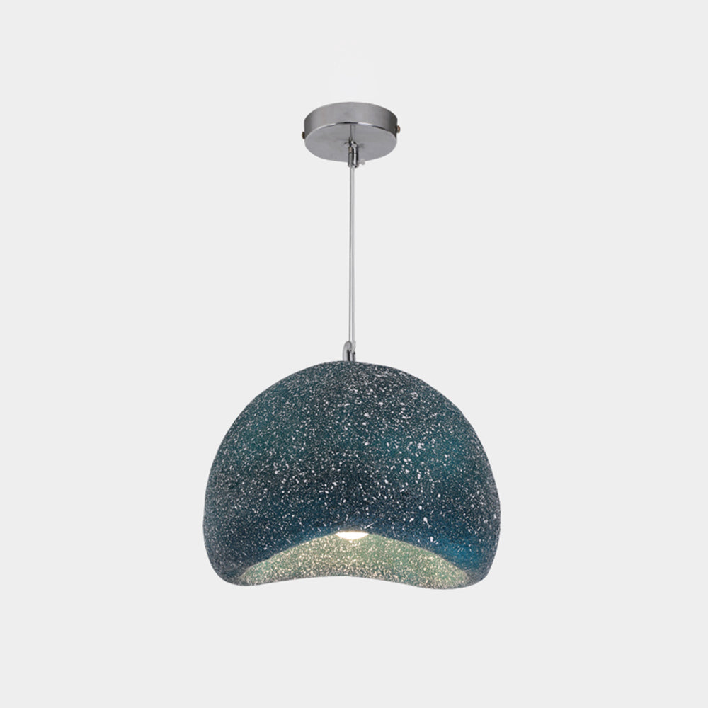 Byers Wabi Sabi Brood LED Hanglamp Blauw/Grijs Hars Woonkamer