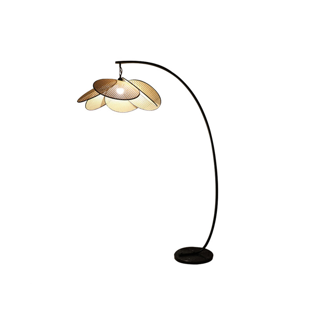 Ritta Design LED Vloerlamp Zwart Metaal Rotan Eetkamer Woonkamer
