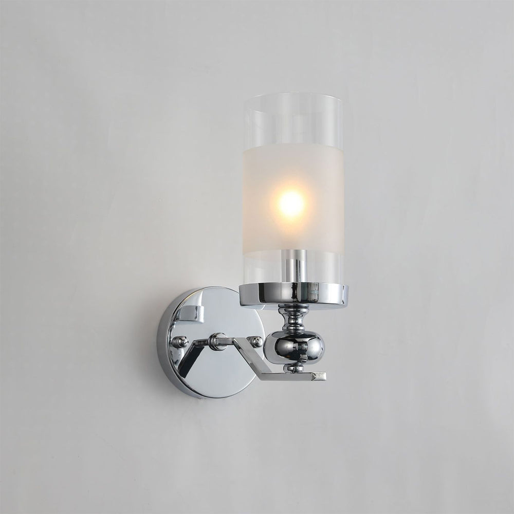 Alessio Retro Design Hanglamp/wandlamp Zilveren Metaal/Glazen Woonkamer