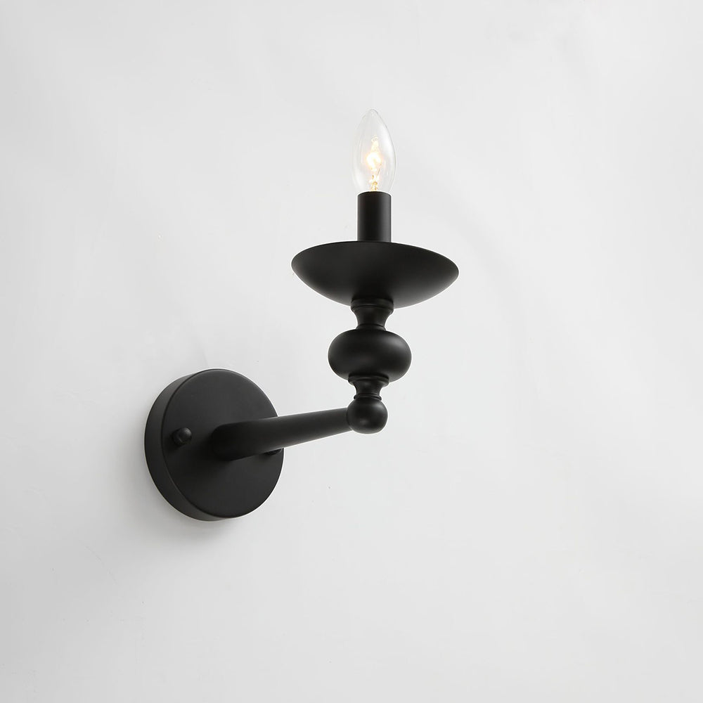 Alessio Retro Kaars Wandlamp/Zwarte Hanglamp Voor Woonk/ Eetkamer
