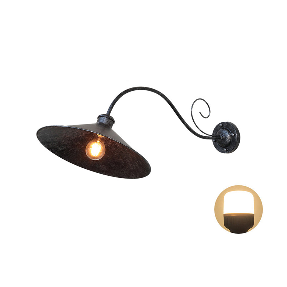 Alessio Vintage Metalen Buiten Design Wandlamp Zwart/Antiek Zilver
