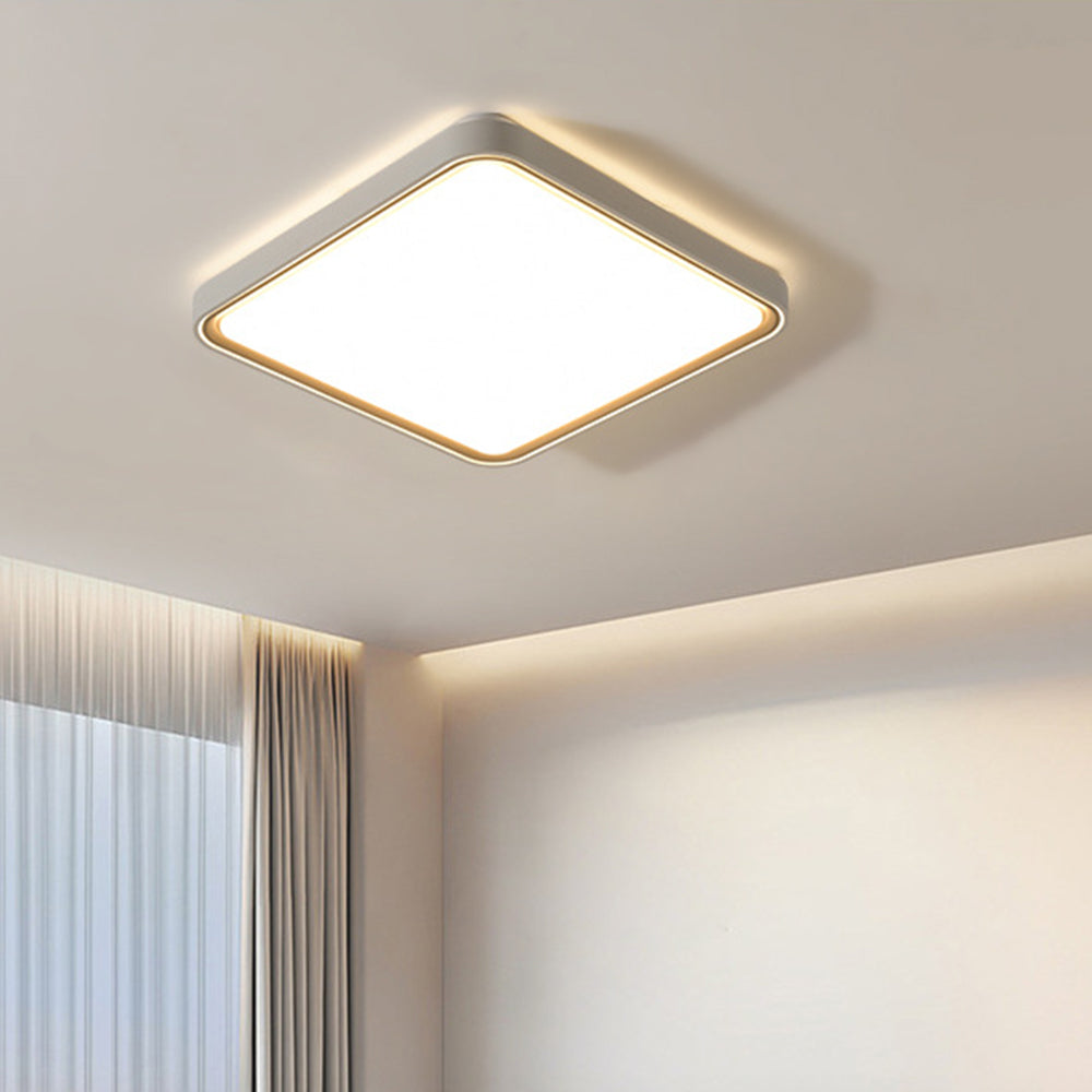 Quinn Minimalistisch Rond/Vierkant LED Plafondlamp Metaal/Acryl Wit Slaap/Woon/Eetkamer