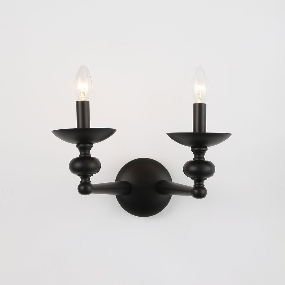Alessio Retro Kaars Wandlamp/Zwarte Hanglamp Voor Woonk/ Eetkamer