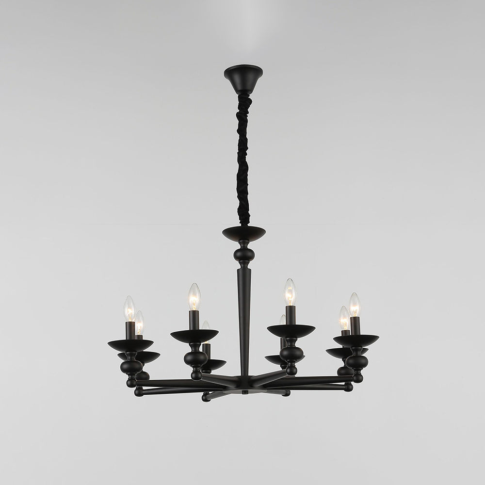 Alessio Retro Kaars Wandlamp/Zwarte Hanglamp Voor Woonk/ Eetkamer