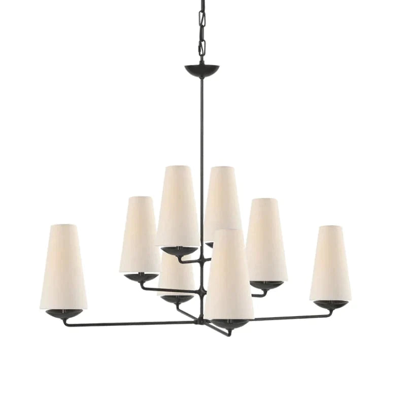Alessio Design LED Kroonluchter Wit Zwart Metaal Slaap/Woon/Keuken
