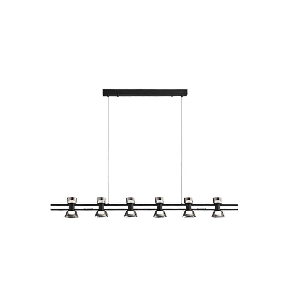 Evette Moderne Design Lineaire Hanglamp Metalen/Glas Zwart/Goud Eetkamer