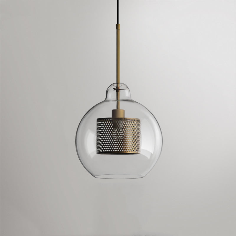Oneal Retro Ronde LED Hanglampen Gouden Metaal Glas Woonkamer