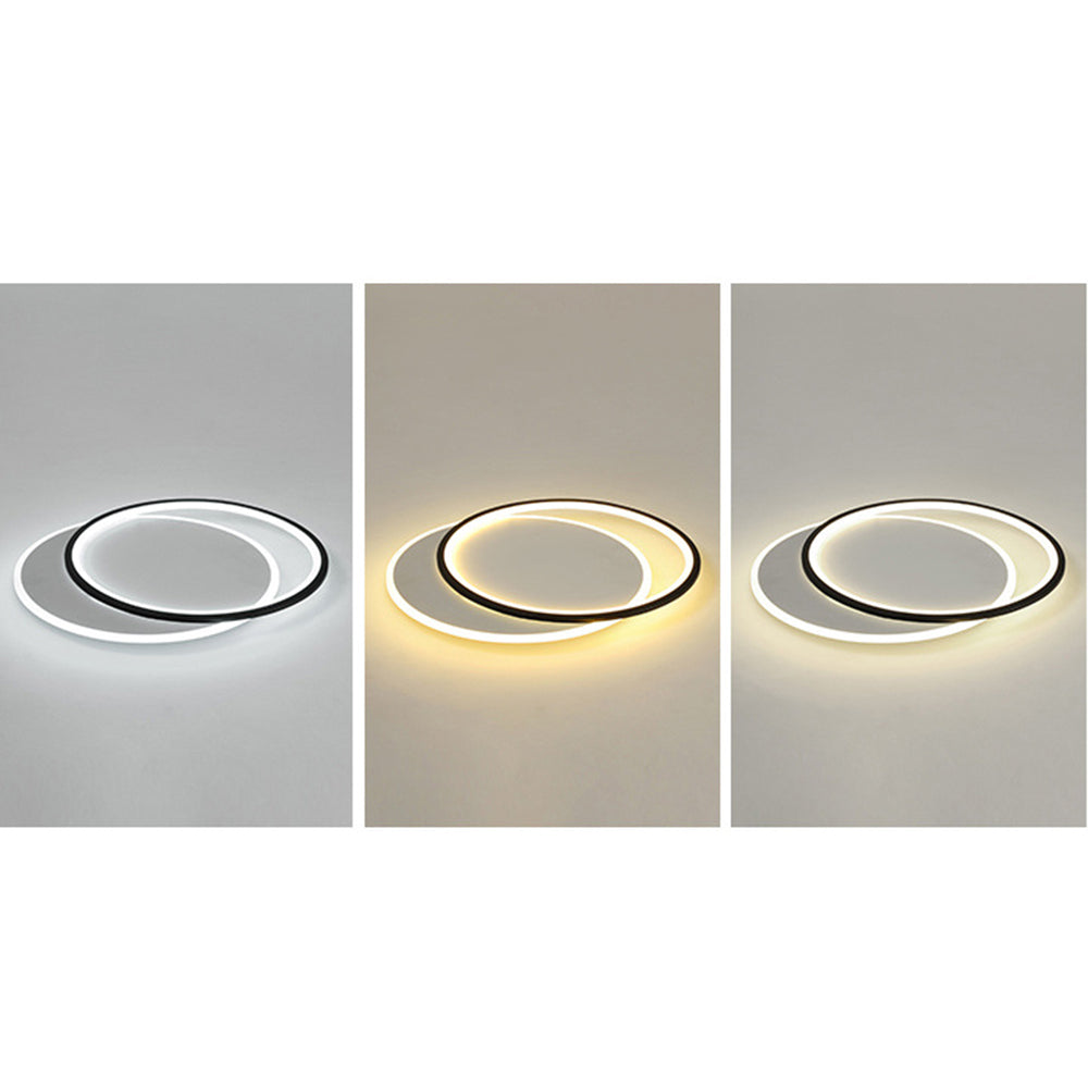Quinn Moderne Ronde/Vierkant LED Plafondlamp Metaal/Acryl Zwart/Wit Slaap/Woon/Eetkamer