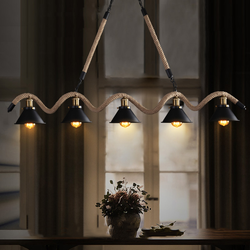 Epoch Vintage LED Zwarte Hanglampen Metaal Eetkamer/Café