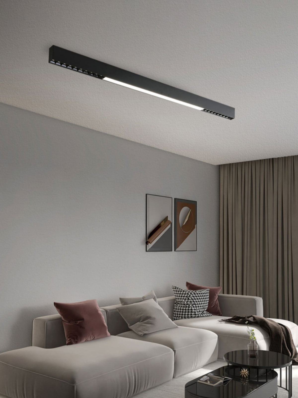 Line Moderne aluminium zwevende plafondlamp