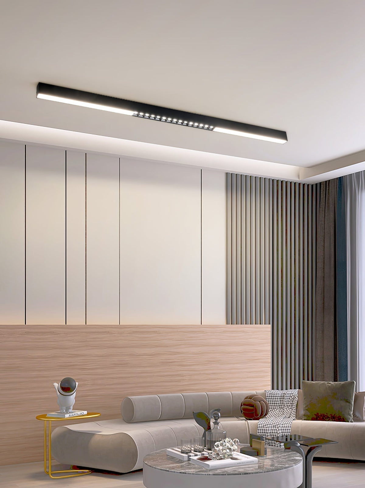 Line Moderne aluminium zwevende plafondlamp