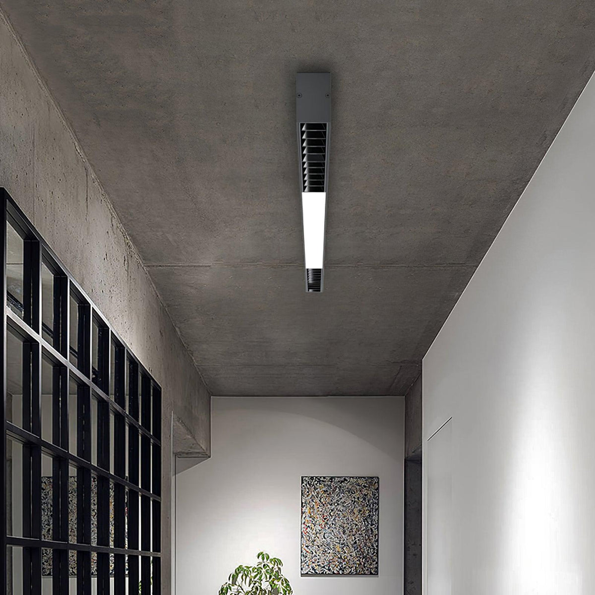 Line Moderne aluminium zwevende plafondlamp
