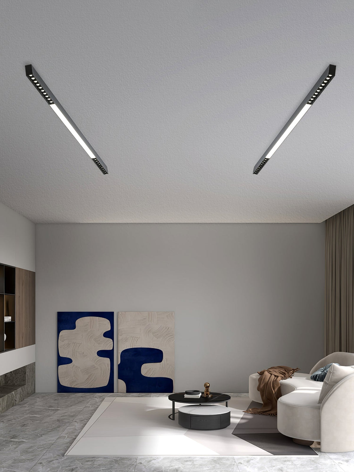 Line Moderne aluminium zwevende plafondlamp
